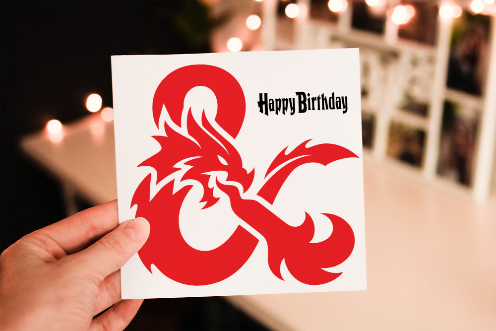 Dungeons and Dragons Birthday Card, Card for Gamer - Click Image to Close